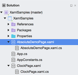 Solution window with nested files in Xamarin Studio