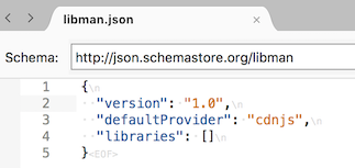 libman.json file in text editor