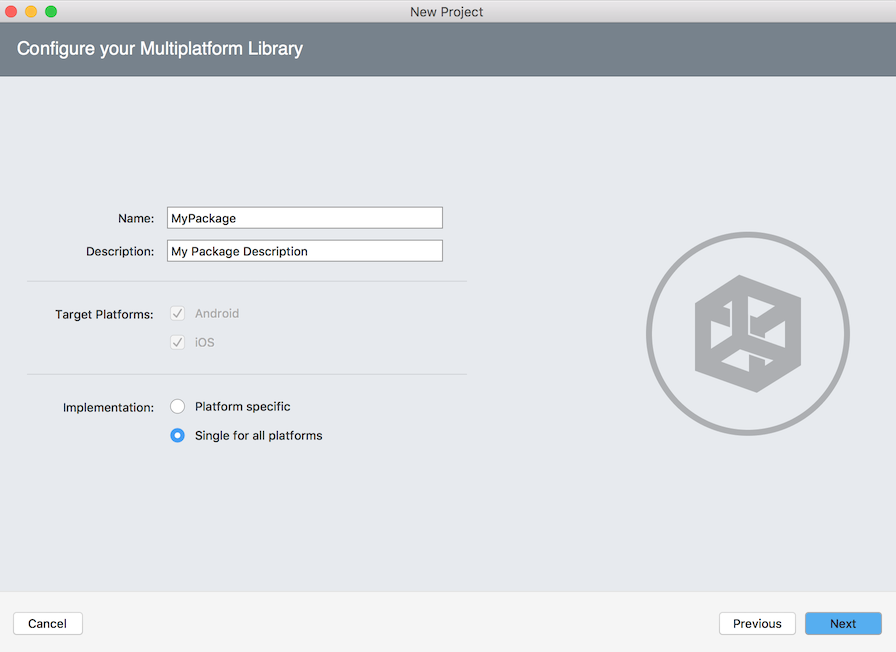 Multiplatform library - single for all platforms selected