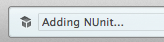 Adding NUnit package status bar message